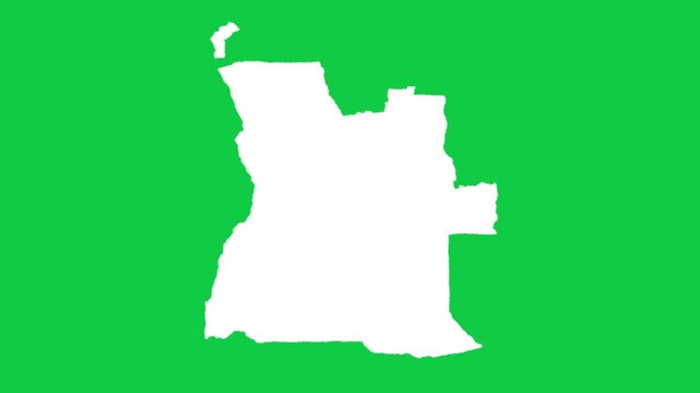 Angola wiggle animation map loop green background