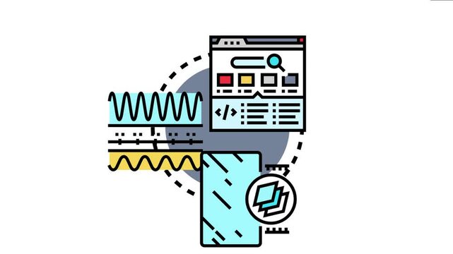 Broad spectrum concept presenting web development, data analysis, and layered information, diverse functionalities and comprehensive coverage within digital systems