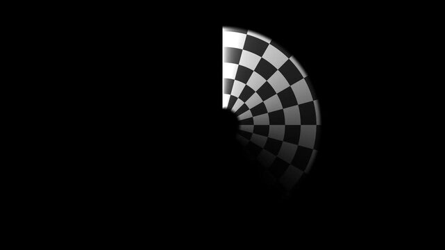 Black and White Radial Progress Display Seamless Loop