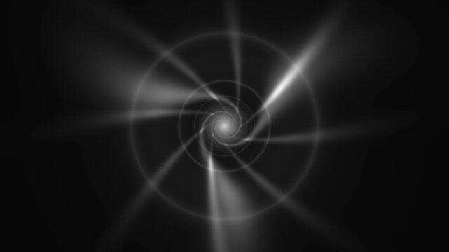 Black and White Recursive Spiral Background Seamless Loop