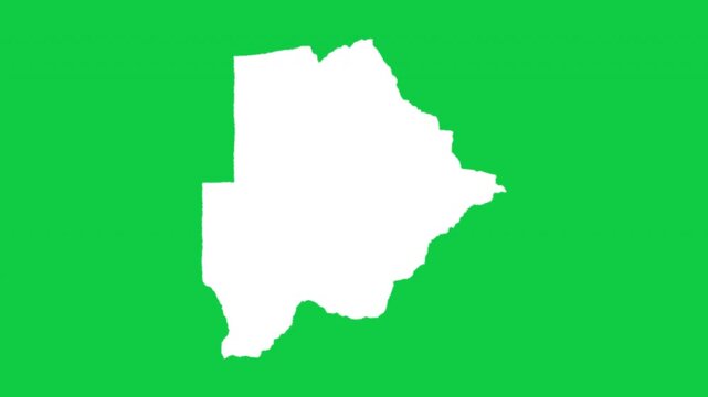 Botswana wiggle animation map loop green background