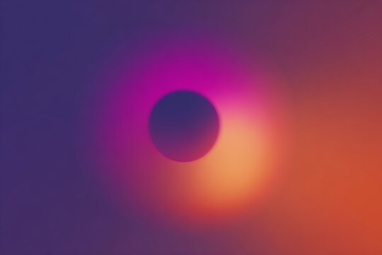 Radial duotone neon gradient background with punchy purple and warm orange halo for bold wallpaper and banner design