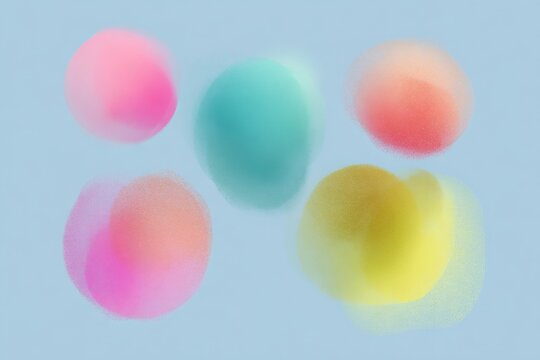 Pastel neon mesh blob composition with bubblegum and lagoon spheres for abstract background and surface texture