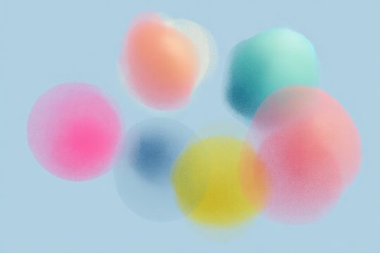 Soft pastel mesh blobs in bubblegum and lagoon hues for playful background and fabric or wallpaper design