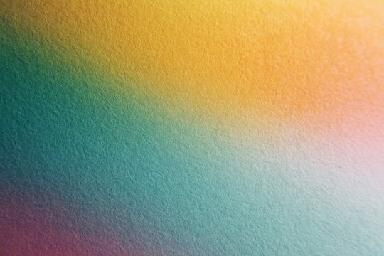 Saffron and aqua duo radial neon gradient background with textured paper surface for warm poster and wallpaper design