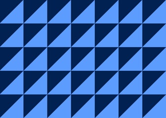 Fototapeta premium Seamless geometric pattern of navy blue and cyan right triangles abstract vector background for tech business presentations, website landing pages, backdrop textiles, and modern print designs.