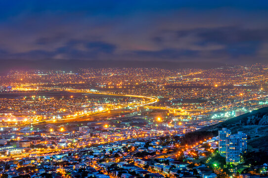 Disa Park Towers Vredehoek Cape Town Night Cityscape