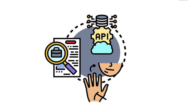 Diagram a brief overview process, connecting data architecture and api integration with document review, business analysis, and user interaction for complete understanding