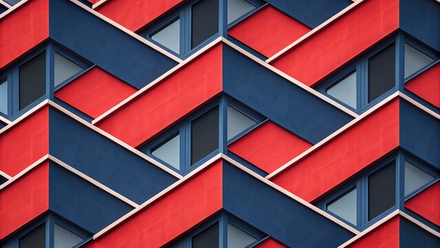 Abstract Geometric Pattern of Overlapping Shapes with Vivid Color Blend.