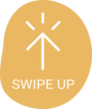 Swipe icon with arrows for app navigation. UI buttons for left, right, up, down scrolling. Modern interface symbols for mobile games and stories.