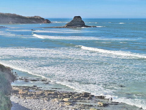  &icirc;los d'Andagorria. Domaine d'Abbadia, site naturel prot&eacute;g&eacute;, Hendaye, Pays Basque, France.