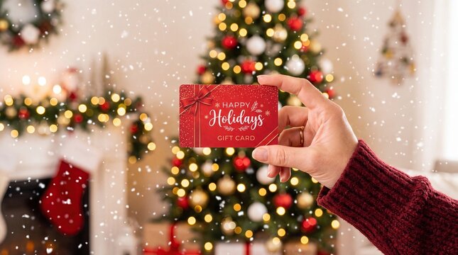 Holiday Shopping and Gift Card Concept