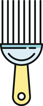 Afro pick comb designed for styling and detangling thick, curly, or textured hair