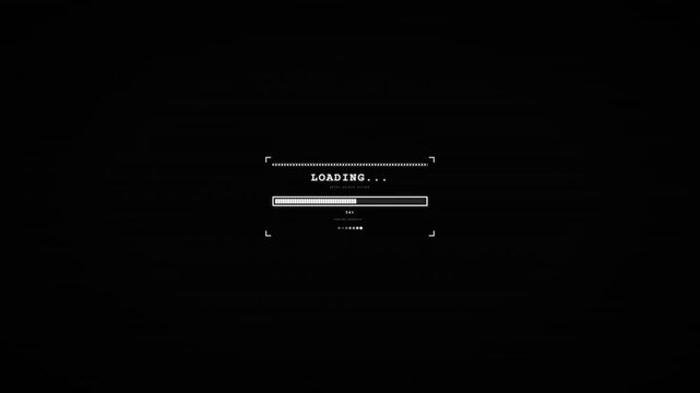 Digital progress bar animation showing active data loading motion clip