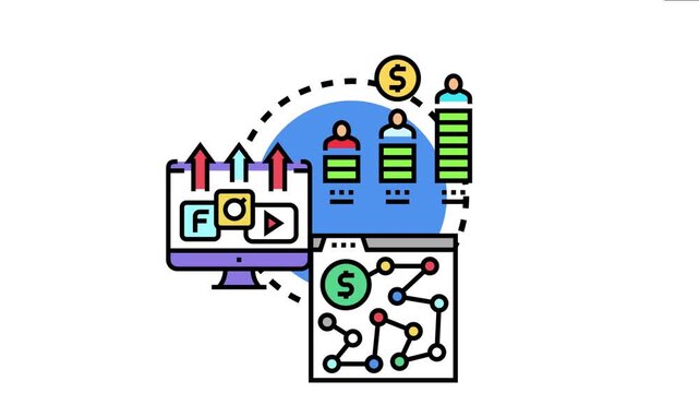 Digital marketing strategy driving growth in online audience, reaching target customers and monetizing content through various social platforms and network connections
