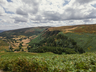 Naklejka premium Cadair Berwyn Mountain Summit with Autumn Meadows