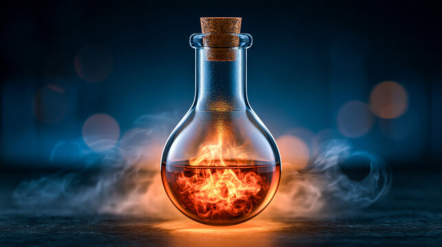 Glass Reaction Vessel With Heat and Condensation