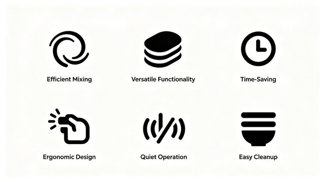 Representing the concept of multifunctionality, time-saving and easy cleaning, suitable for small home appliance homepage and product parameter illustration.

