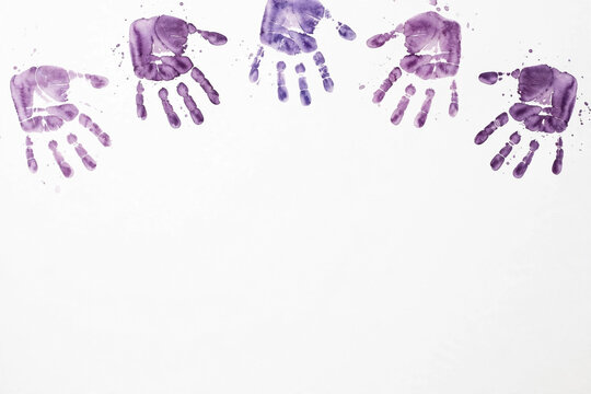 Togetherness Abstract Handprint Circle Representing Collaboration and Creative Unity