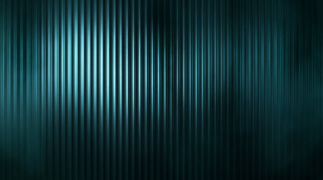 Abstract Dark Cyan Corrugated Metal Wall Texture Background