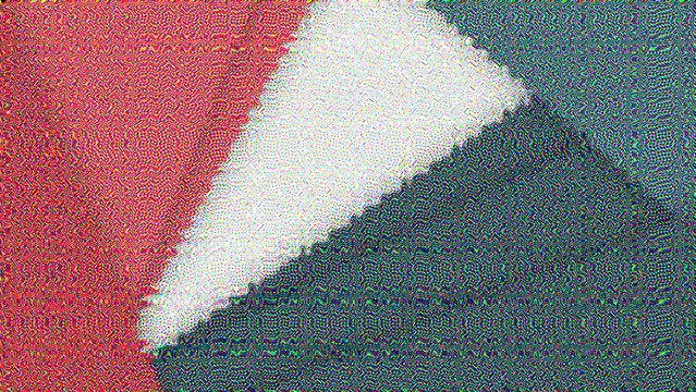 Abstract pixelated mountain landscape with cloud