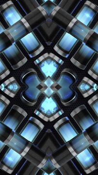A glowing vortex of liquid neon tubes, pulsating and spiralling in a chaotic, rhythmic dance with energy and movement, suitable for high tempo music events or energetic visualizers.
