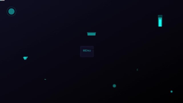 Cyberpunk-Themed UI Elements with Glowing Neon Accents on Dark Background