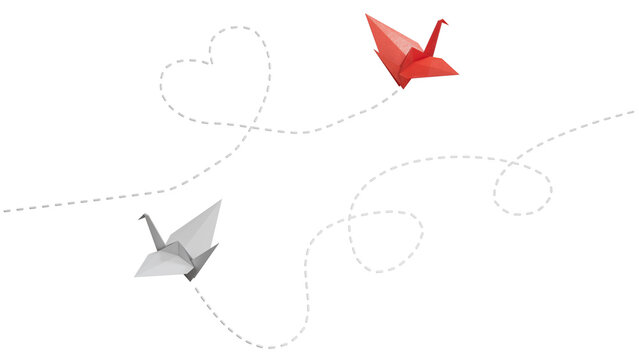 swan flying. Dash line word Love in the sky. Air swan icon. Black silhouette shape. Travel trace. Happy Valentines Day romantic card. Flat design. White background. Isolated.