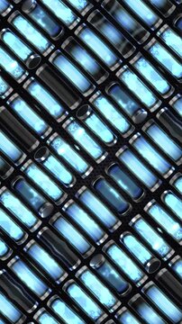 A glowing vortex of liquid neon tubes, pulsating and spiralling in a chaotic, rhythmic dance with energy and movement, suitable for high tempo music events or energetic visualizers.
