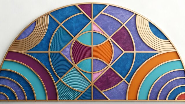 Layered circle geometric abstract design creating elegant modern decorative background.