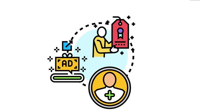 Brand ambassador concept depicting a person supporting and promoting products or services, driving client growth and expanding market reach through an effective referral program