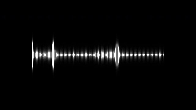 Neon purple audio spectrum visualizer, glowing violet waveform frequency bars, futuristic electronic music equalizer pulse, abstract sonic wave loop black background 4K 30fps Apple ProRes