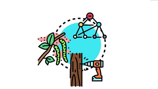 Branching point concept diagram tree structure, alternative options, multiple choices, and path selection for business development or data analysis