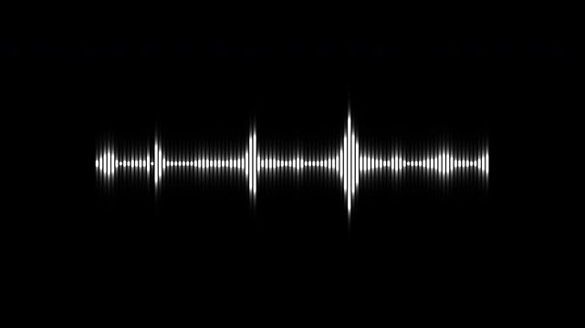 Vibrant rainbow audio spectrum equalizer waveform, colorful glowing sound wave frequency lines, dynamic multicolor music visualizer rhythm loop black screen 4K 30fps Apple ProRes video