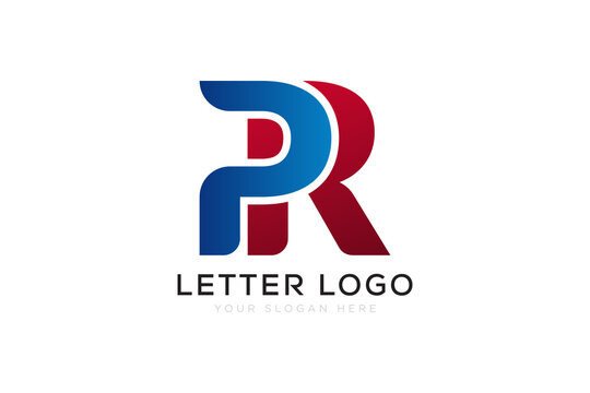 PR Letter PR Logo Icon Design Vector