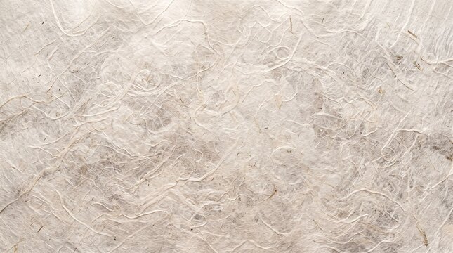 Handmade Mulberry Paper Texture Background with Visible Fibers