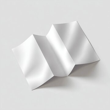 Blank tri-fold brochure mockup for marketing design. Creative print layout for branding projects.