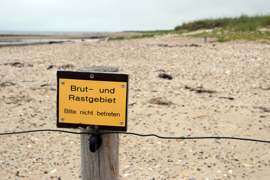 hinweisschild brut- und rastgebiet