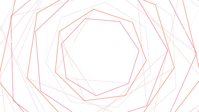 Abstract geometric pattern with repeating red and white polygon shapes on a solid dark surface
