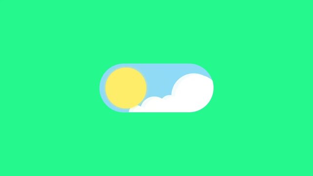 Animated Day Night Toggle Button with Smooth Light Dark Mode Transition