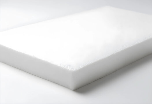 Insulation and packaging material concept, white expanded polystyrene foam board texture on a clean background