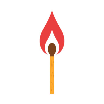 Matches icon in flat style. Matchstick vector illustration on isolated background. Match stick sign business concept.