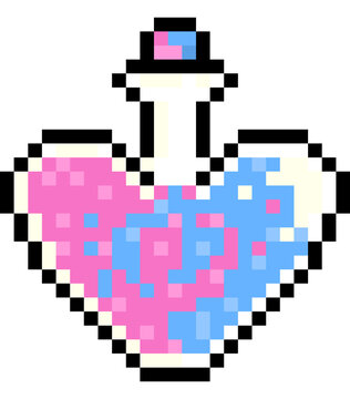 pixel art of potion bottle elixir