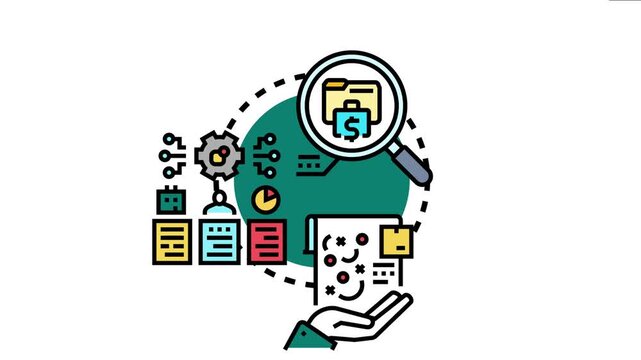Business process analyzing economic information, reviewing money assets, and detailing profit or loss on a document, summarizing key financial metrics for strategic decision making