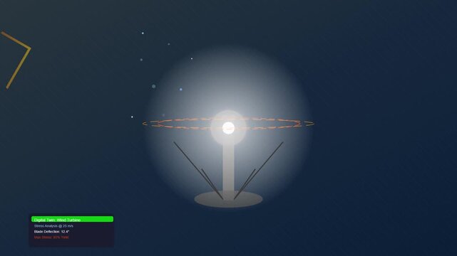 Space Scene with Light Beacon and Planetary Orbit Illustration
