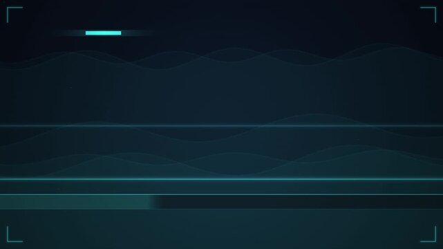 Dark futuristic looping background with glowing wave patterns and frame markers.