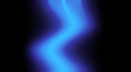 Naklejka premium Abstract blue light wave on black background, glowing neon motion blur texture.