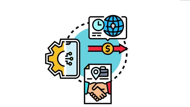 Border control integration concept global cooperation, financial transactions, and technological solutions optimizing international movement processes with shared data and agreements