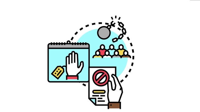 Border control concept representing official processes for regulating human movement, including rejecting entry, handling migrants, and managing documents with legal authority