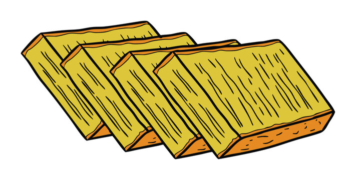 Illustration of Bika Ambon Cake Slices